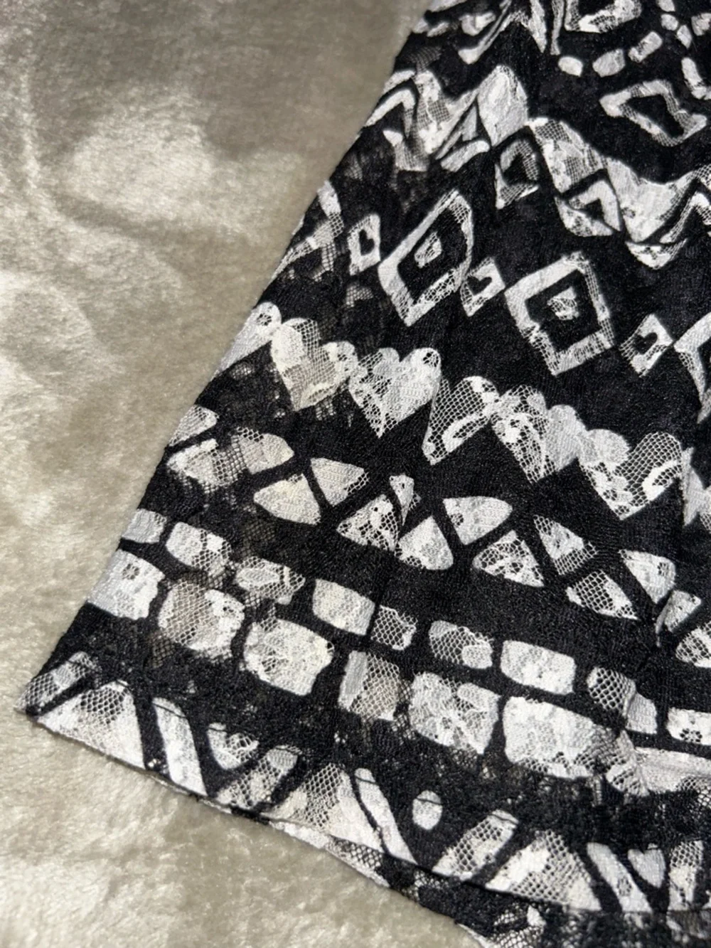 Justice Black & White Lacy Patterned Girls' Dress - Classic Fit size 20